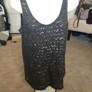 Loft tank with sequin embellishments